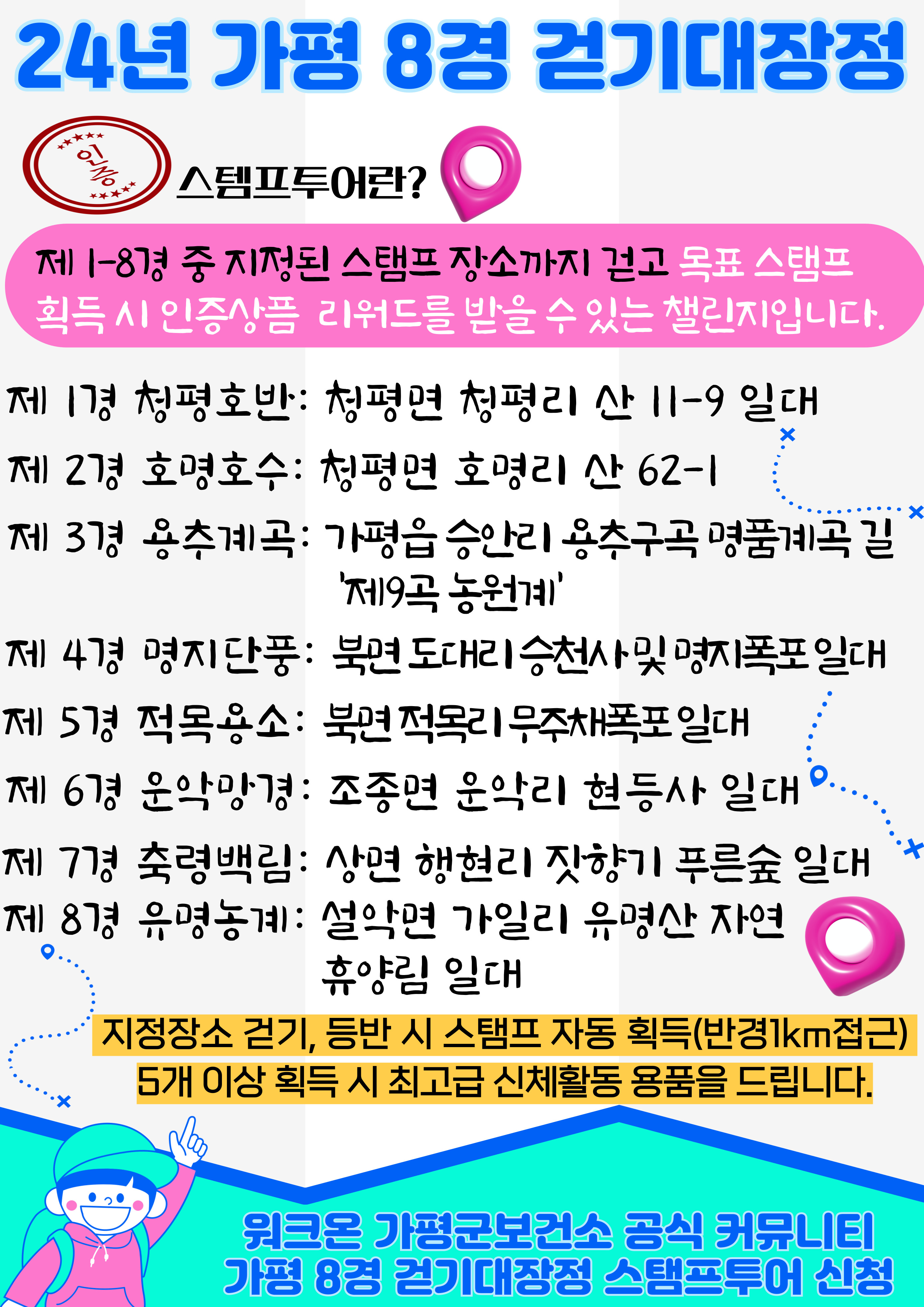 24년 가평8경 걷기대장정 스탬프 챌린지 운영1