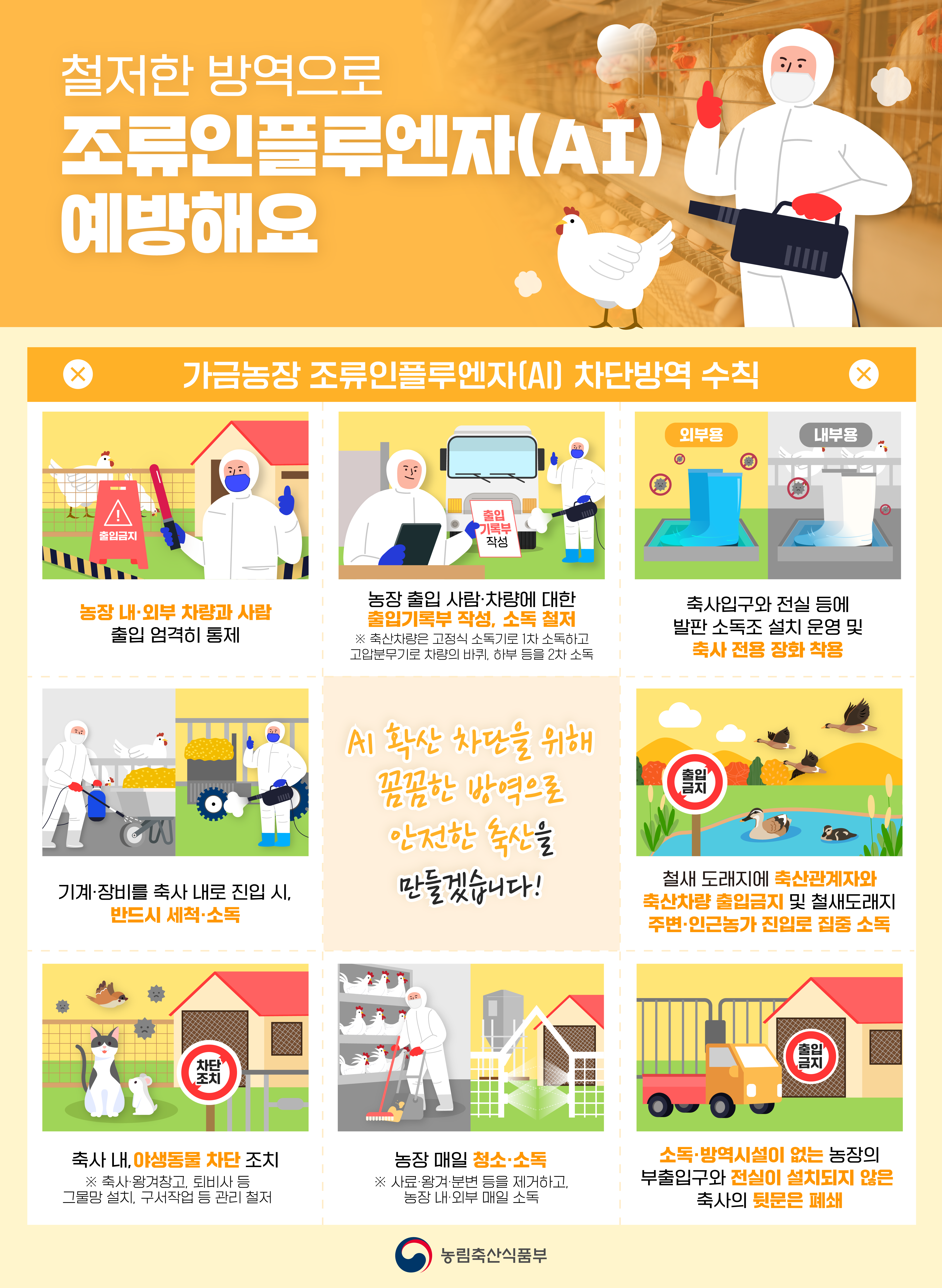 가금농장 고병원성 조류인플루엔자(AI) 의심증상 조기 신고 등  안내0