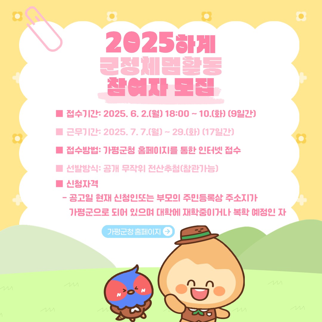 2025년 하계 대학생 군정체험활동 참여자 모집 공고3
