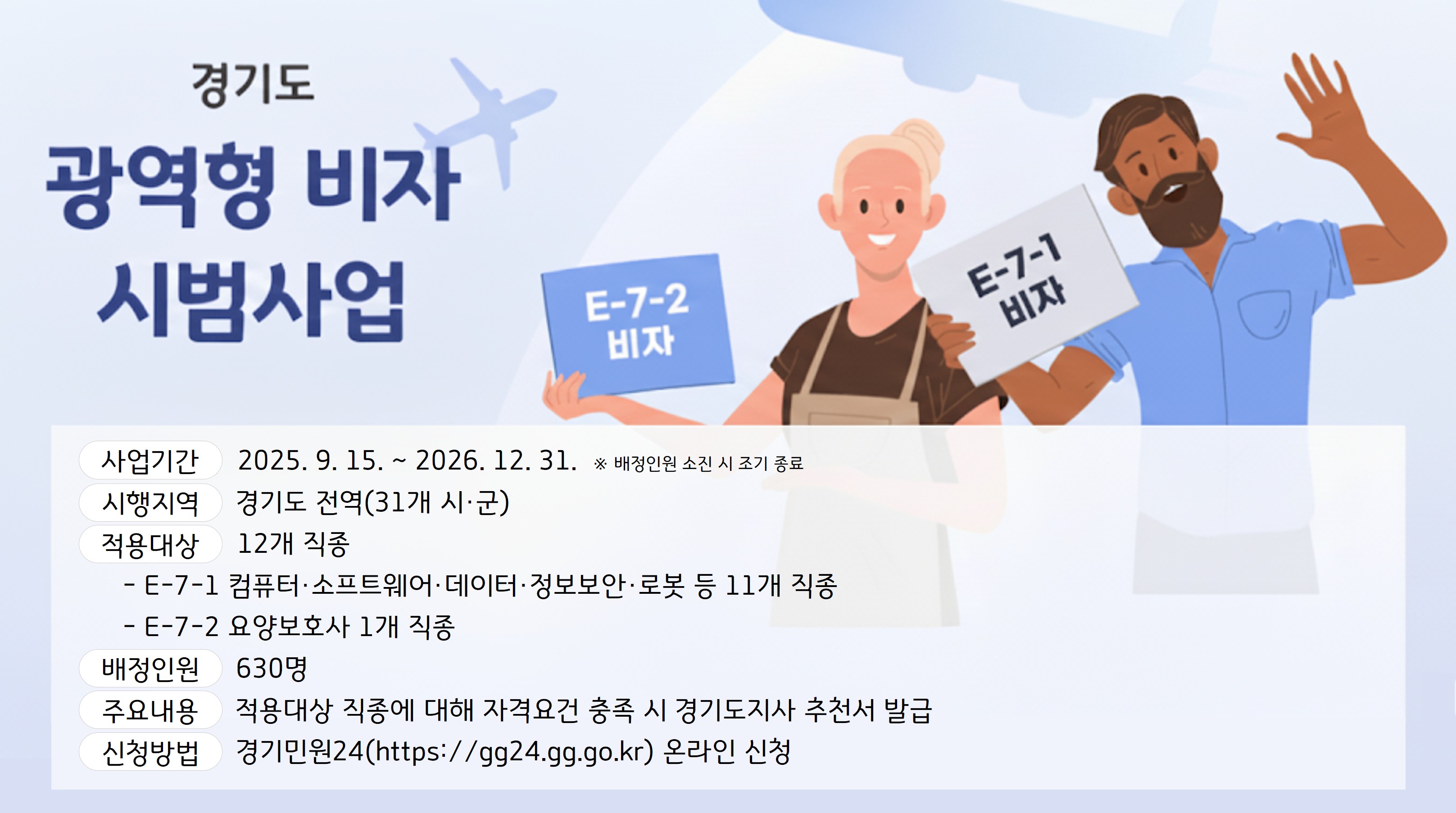 「경기도 광역형 비자 시범사업」 시행 안내0