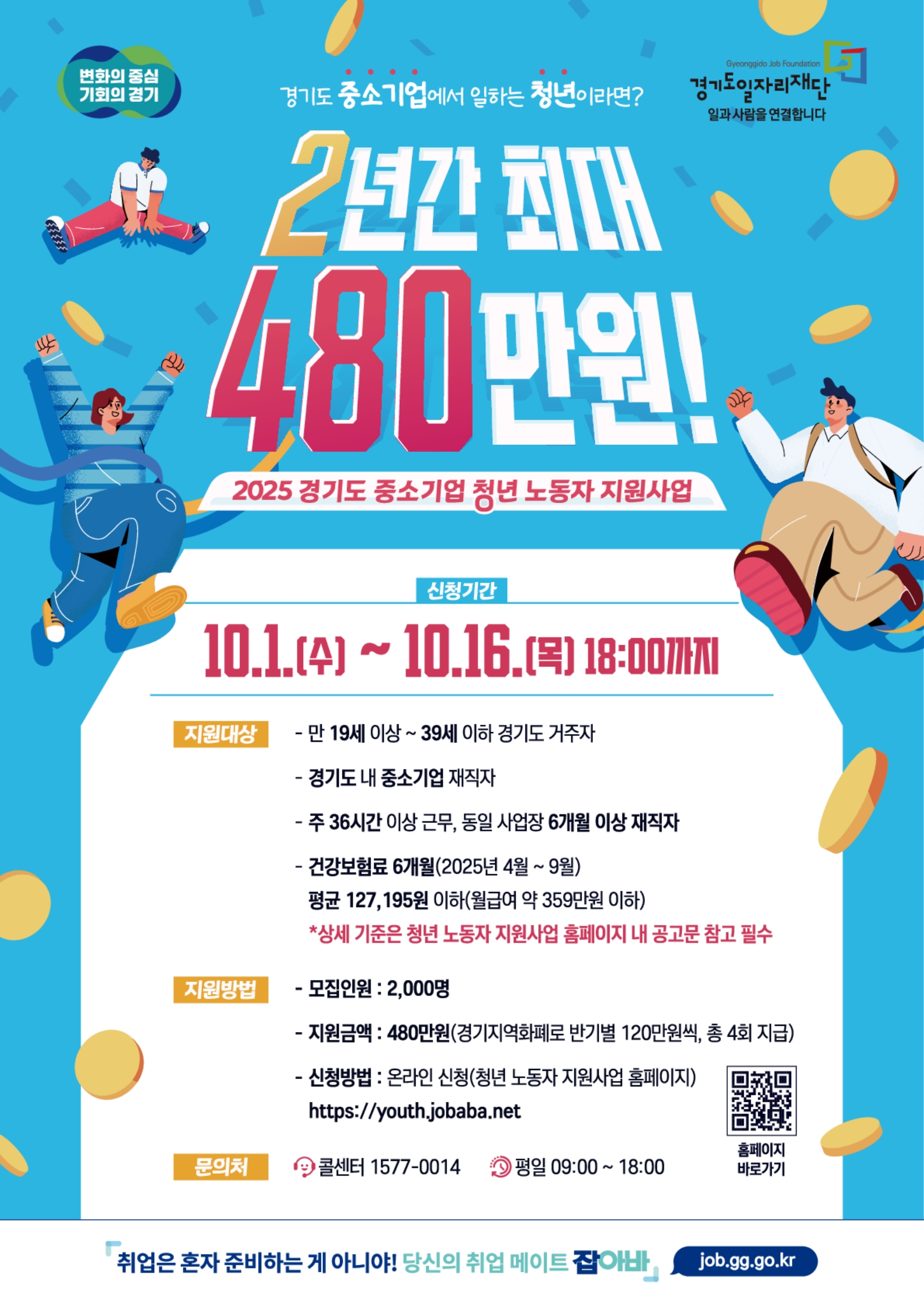 2025년 경기도 중소기업 청년 노동자 지원 사업 참여자 모집0