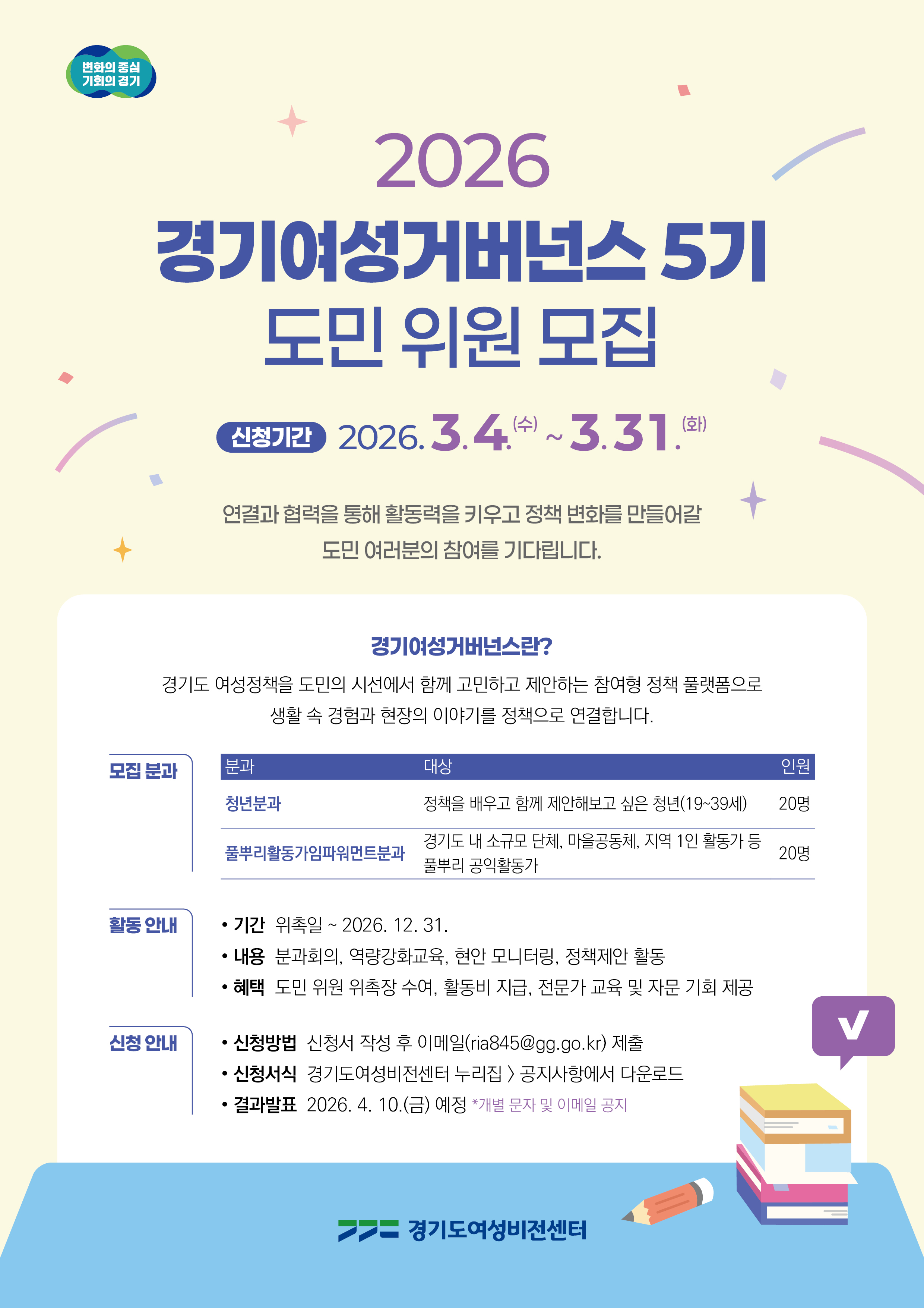 2026년 5기 경기여성거버넌스 위원 모집 안내0