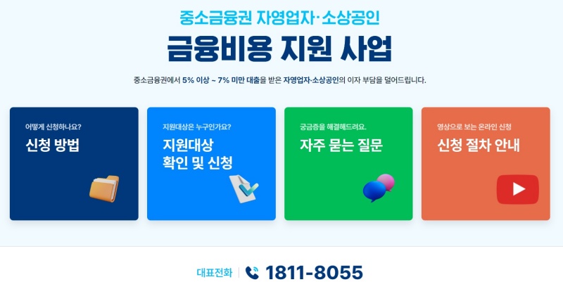중소금융권 자영업자·소상공인 금융비용 지원 사업0