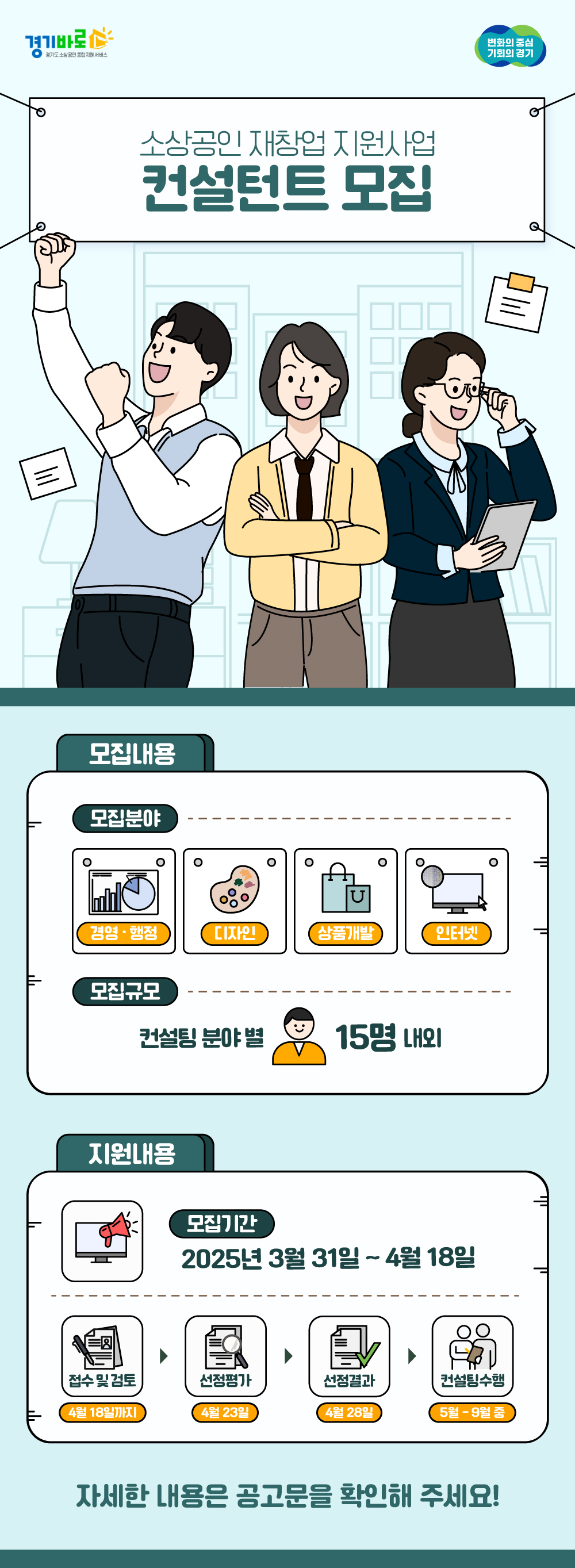 [경기도시장상권진흥원]「2025년 경기도 소상공인 재창업 지원사업」 전문가 컨설턴트 풀(POOL) 모집1