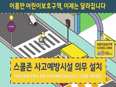 어린이보호구역 관련 홍보동영상 이미지