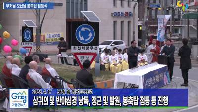 불기2569년 부처님 오신 날 봉축탑 점등식 이미지