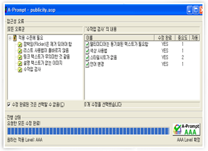 a-prompt 접근성 평가 진행상태